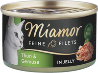 Miamor Feine Filets - jelly can 100g tuna+vegetables