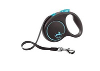 Flexi leash Black Design L Tape 5m Up to 50kg Blue