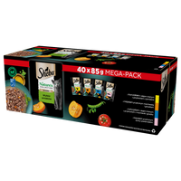 SHEBA Nature’s Collection Selection of Flavours 40x85 g – complete wet food for adult cats, in sauce