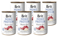 no pork Brit Mono Protein with Lamb and Rice 6x400g