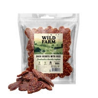 WILD FARM Hearts with duck and rice 500g dog treats