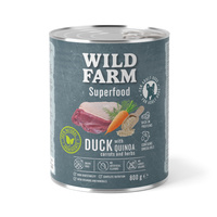 WILD FARM Superfood Duck (Duck with quinoa, carrots and herbs) 800g grain-free dog food