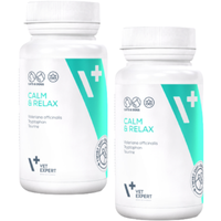VET EXPERT CALM & RELAX – un preparat pentru simptomele de stres la câini și pisici, 2x30 capsule