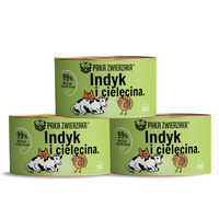 Paka Zwierzaka – wet cat food Turkey and veal 3x200g